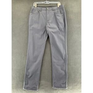 Western Rise AT Slim Rivet Pants Grey Nylon Stretch Travel Trousers Mens 32x31